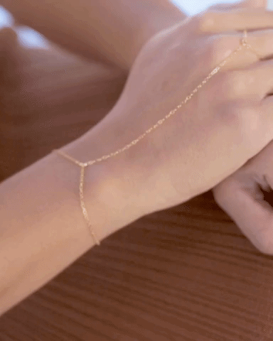 Sterling silver ring-chain bracelet “Eva” – Eva Romani