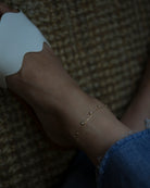 5 Bezel Charm Diamond Anklet