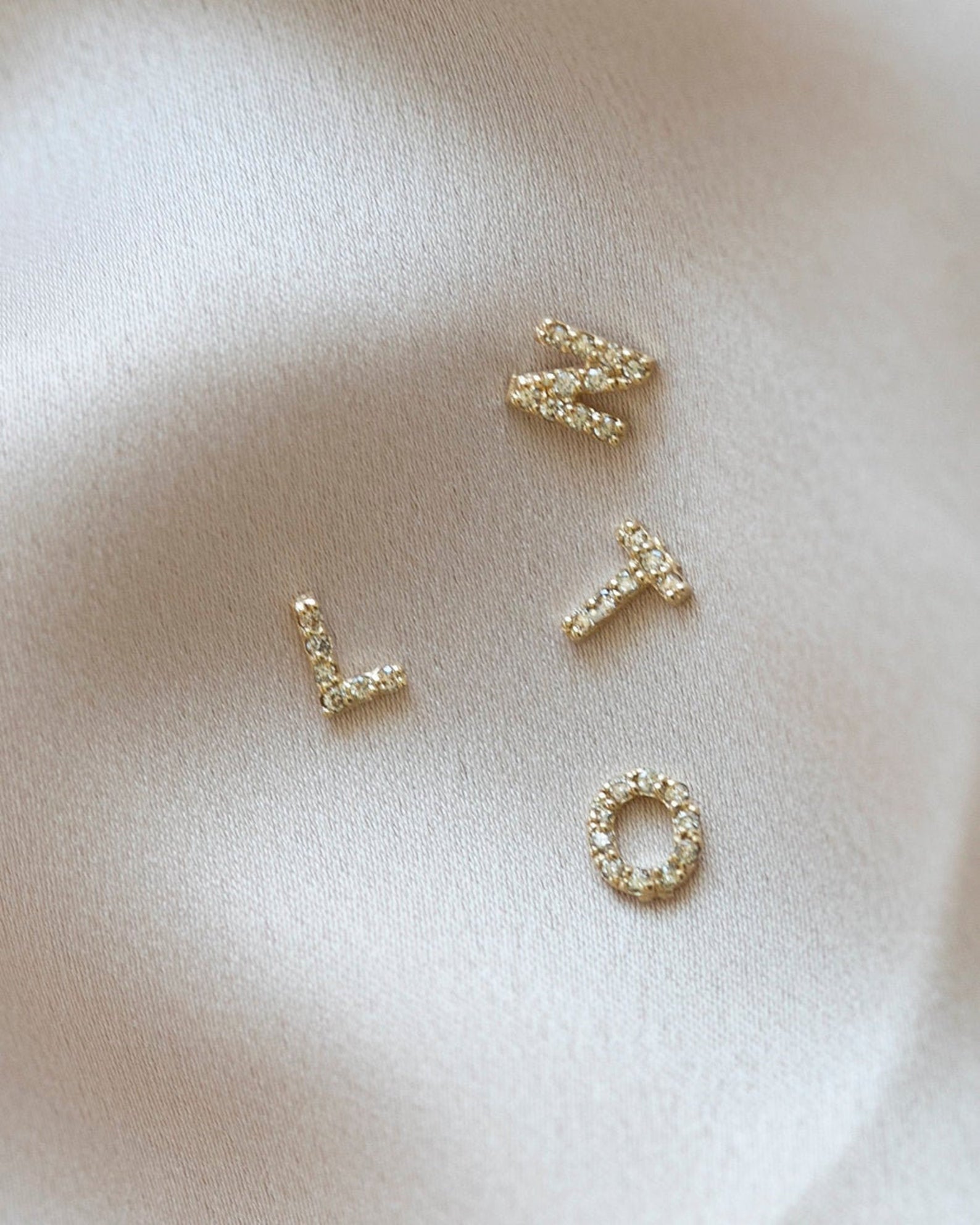 Diamond Letter L Earrings 1/10 ct tw Round 14K Yellow Gold | Jared