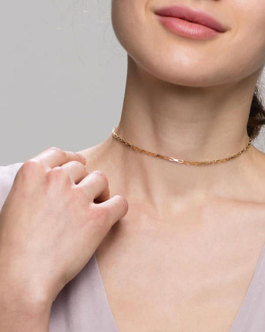 Venetian Box Chain Necklace I Choker Necklace – E&E PROJECT