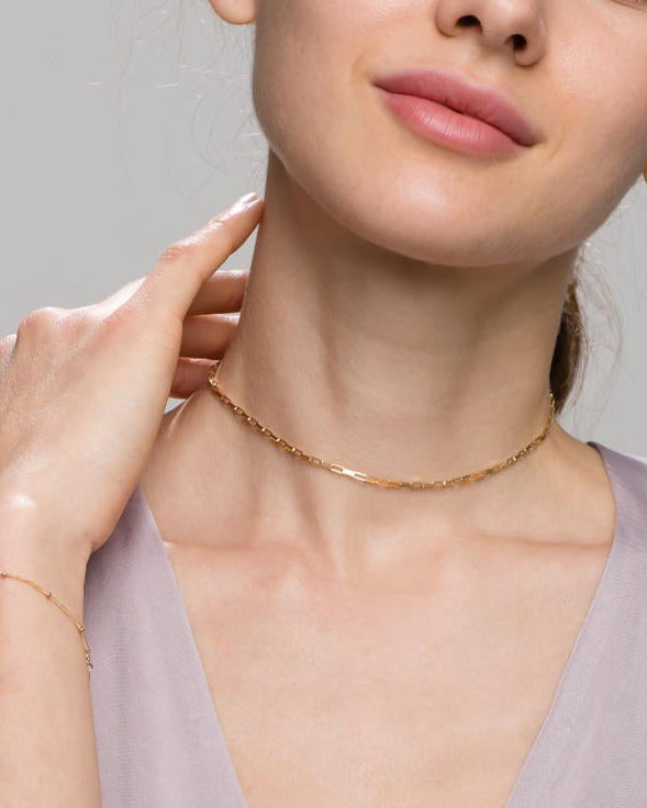 Venetian Box Chain Necklace I Choker Necklace – E&E PROJECT