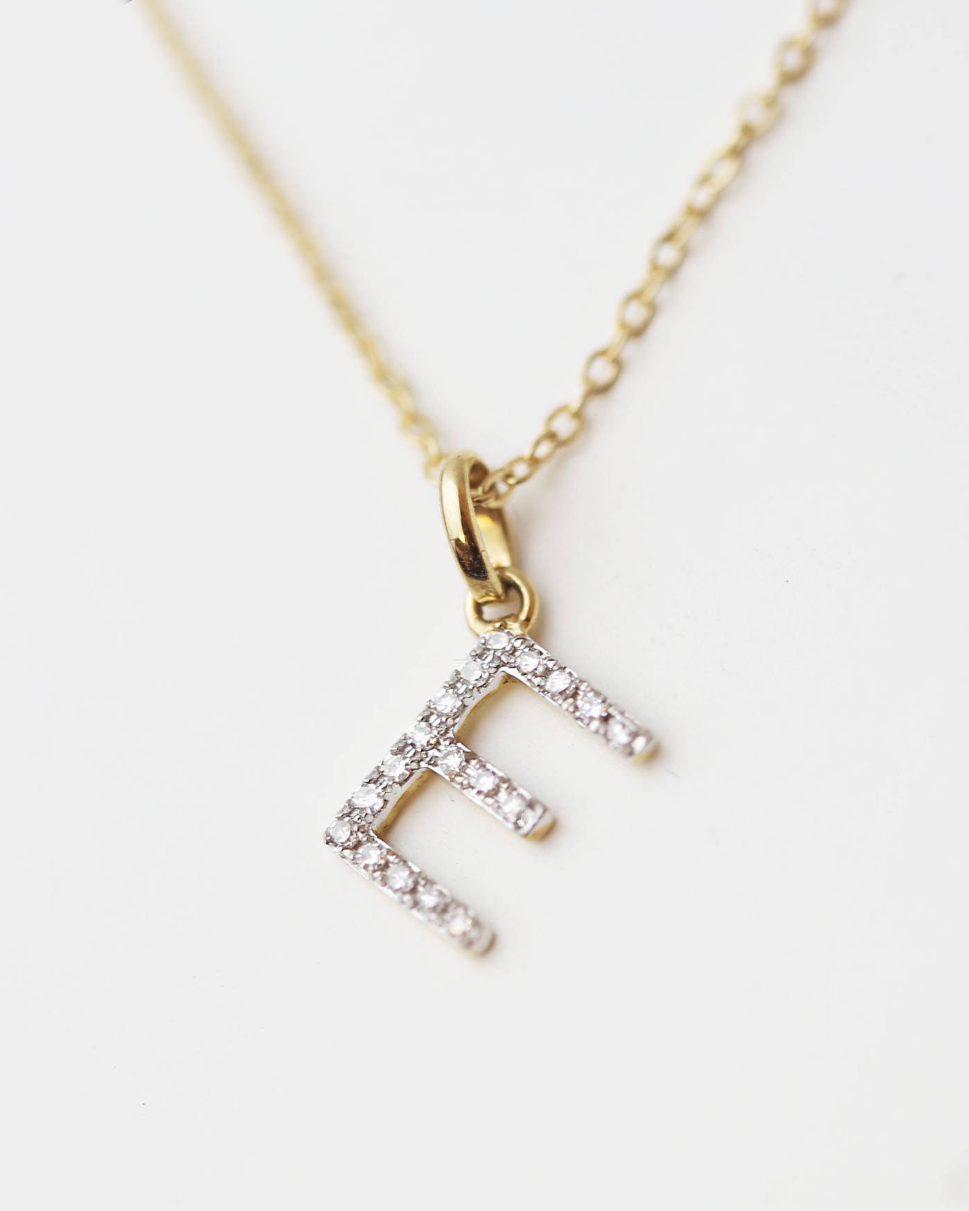 14K Diamond Initial Necklace – E&E PROJECT