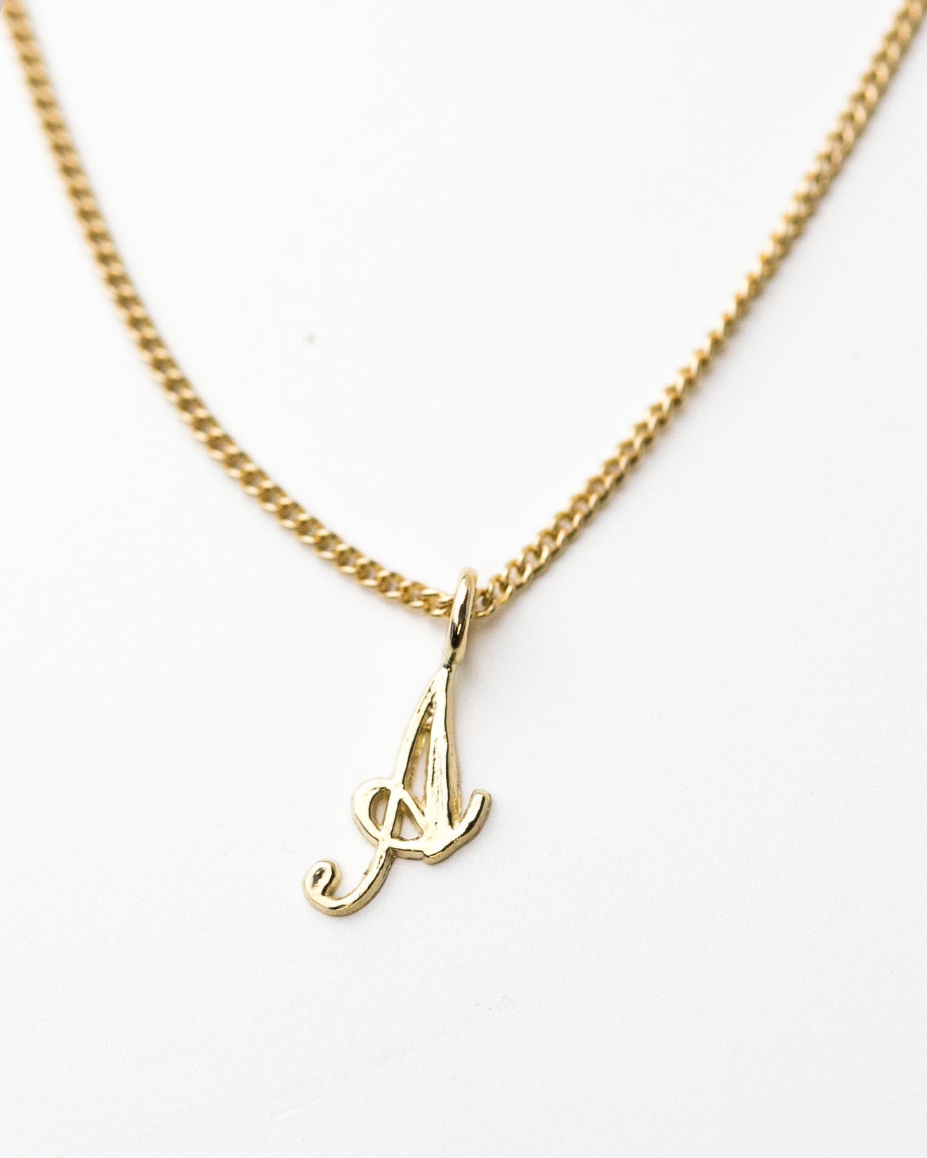 Cursive Crystal Letter Pendant Necklace Accessories A-Z Initial Tennis  Chain Cho | eBay