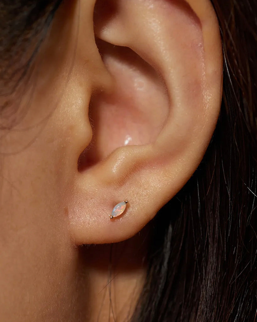 Celestial Crystal Threaded Flat Back Earring | Flat back earrings, Star  earrings stud, Titanium earrings