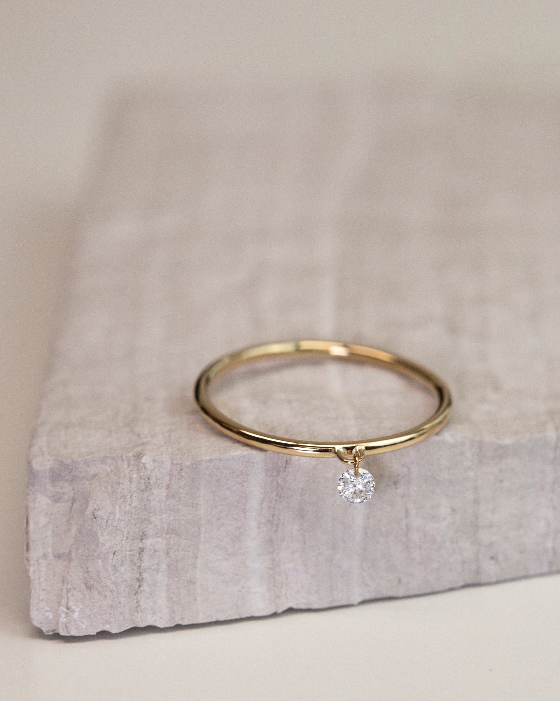 14k Bare Diamond Solid Ring – E&E PROJECT