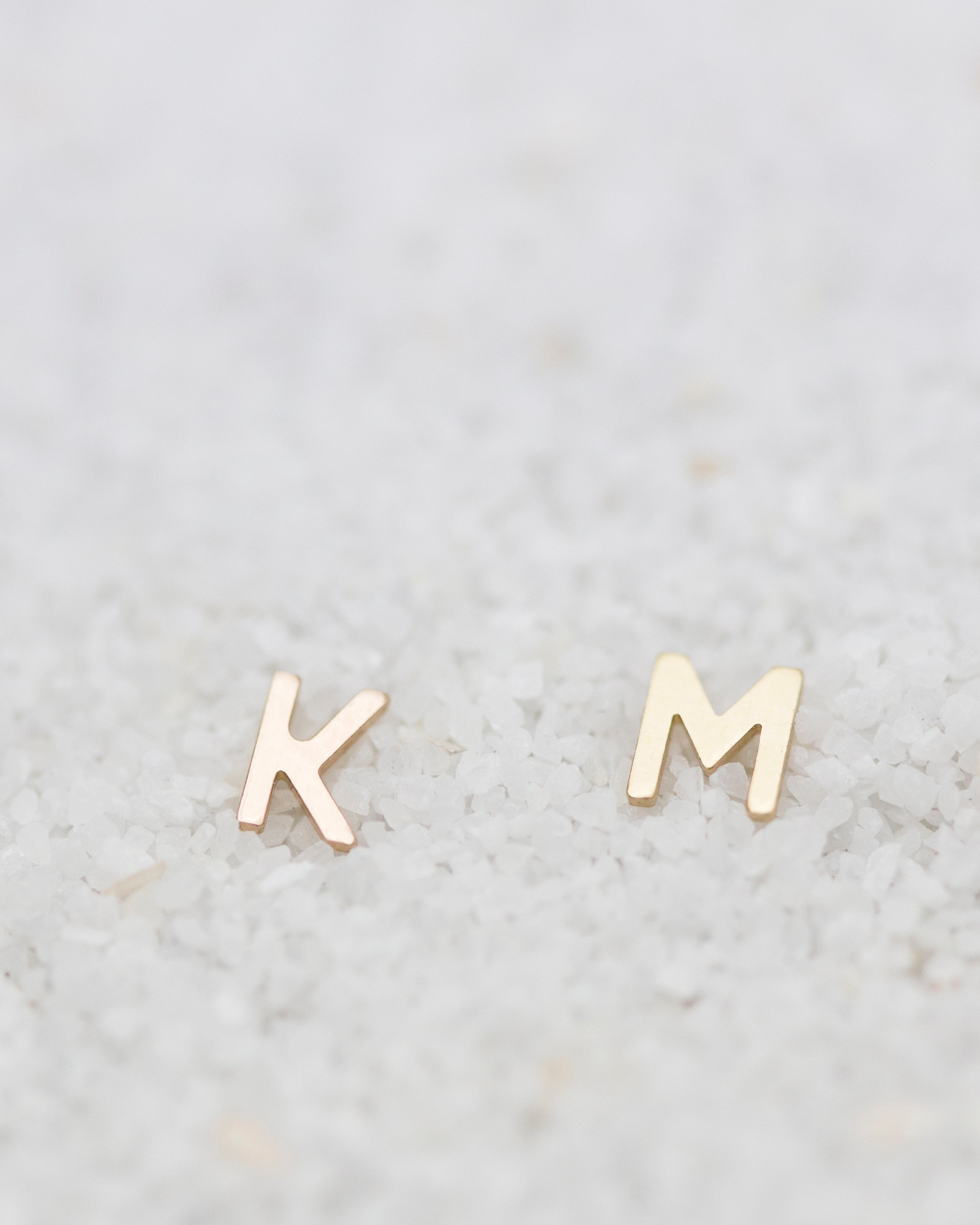 14K Initial stud Earrings E&E PROJECT